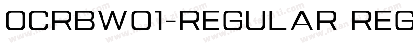 OCRBW01-Regular Regular字体转换